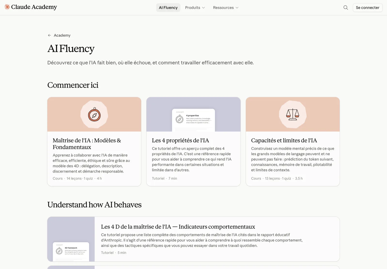 La collection AI Fluency de Claude Academy et ses déclinaisons par public