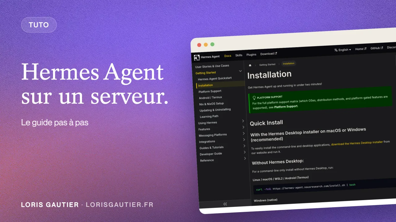 Comment installer Hermes Agent sur un serveur ? Le guide pas à pas
