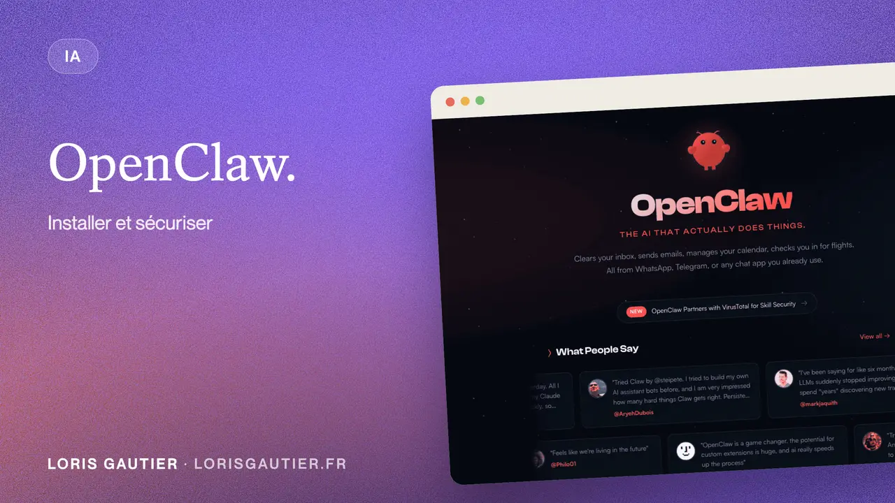 OpenClaw : le guide complet (installer et sécuriser en 2026)